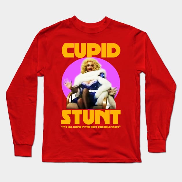 Kenny Everett Cupid Stunt The Best Possible Taste Long Sleeve T-Shirt by Meta Cortex